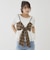 チェックアソートリボンビスチェ×ペプラムブラウスＴＥＥ　ＳＥＴ