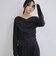 【ＯＮかわ】タックドレープオフショルスラブカットＴＯＰＳ