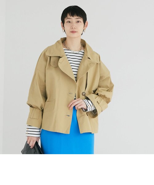 ガンフラップショートトレンチコート｜ドゥ・アルシーヴの通販｜&mall