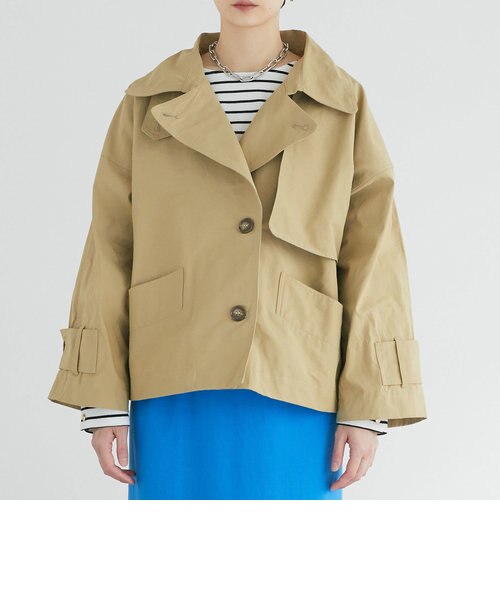ガンフラップショートトレンチコート｜ドゥ・アルシーヴの通販｜&mall