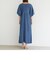 テンセルデニムランタンスリーブワンピース