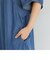 テンセルデニムランタンスリーブワンピース