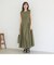 サイドベルトノースリーブマキシワンピース