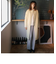 ノーカラーロングウールコート
