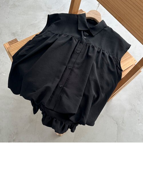 裾バルーン前開きブラウス｜ドゥ・アルシーヴの通販｜&mall