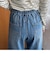 ウエストダブルボタンコクーンデニムパンツ