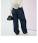 ウエストダブルボタンコクーンデニムパンツ