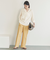 ウォッシャブルリネンライクＶ開きタックブラウス