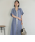 タックフレアシャツワンピース