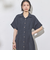 タックフレアシャツワンピース