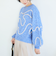 コード刺繍クロップドニットプルオーバー