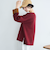 Ｖネック配色ニットプルオーバー