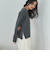 サイドＺＩＰラメＶネックニット