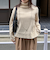 オフタートルワイドリブニット
