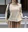 オフタートルワイドリブニット