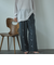 花柄刺繍センタープレスパンツ
