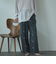 花柄刺繍センタープレスパンツ