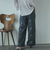 花柄刺繍センタープレスパンツ