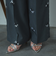 花柄刺繍センタープレスパンツ
