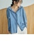 シアーデニムフードシャツ