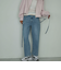 サスペンダー付きストレートデニムパンツ