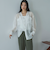 Ｖ開きシアー楊柳ブラウス