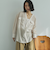 Ｖ開きシアー楊柳ブラウス