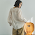 Ｖ開きシアー楊柳ブラウス