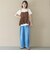 ’ソフトデニムワイドタックパンツ’／