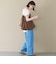 ’ソフトデニムワイドタックパンツ’／
