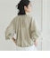麻調シアーネックギャザーブルゾン