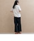 【ハンドウォッシャブル】シャイニータックワイドパンツ