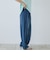 コットンリネンワイドデニムパンツ