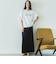 袖フリルプリントＴシャツ