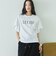 袖フリルプリントＴシャツ