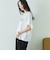 袖フリルプリントＴシャツ