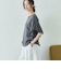 袖フリルプリントＴシャツ