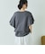 袖フリルプリントＴシャツ