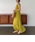 シアーストライプ袖ドロストワンピース