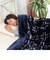 衿付き2枚合わせマイヤー毛布 <br>あったかボリュームタイプ<br>クロス柄