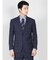 タカキュー ストレッチ 2ボタン2ピース ビジネスセットアップスーツ チェック紺