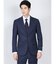 タカキュー ストレッチ 2ボタン コーディネート2パンツスーツ チェック紺