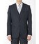 レノマ オム 光沢ストレッチ 2ボタン3ピース ビジネスセットアップスーツ デニムルック紺