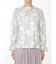 m.f.エディトリアル レースハイネック 長袖プルオーバーブラウス