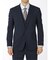 タカキュー ウール混ストレッチ 2ボタン3ピース ビジネスセットアップスーツ ストライプ紺