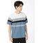 タカキュー アムンゼン パネルボーダー クルーネック半袖Tシャツ