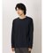タカキュー 無地リップル クルーネック長袖Tシャツ