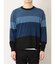タカキュー カシミアタッチ ボーダー柄クルーニット&長袖Tシャツ アンサンブル