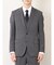 タカキュー ウール混 2ボタン3ピース ビジネスセットアップスーツ ヘリンボングレー