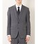 タカキュー ウール混 2ボタン3ピース ビジネスセットアップスーツ ヘリンボングレー